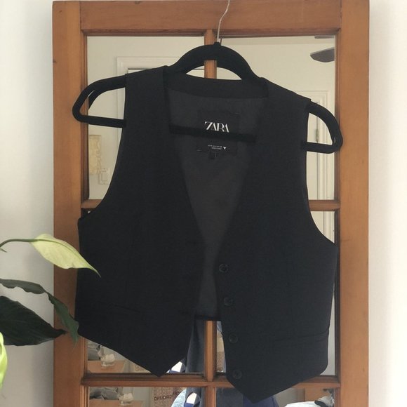 Black vest from Zara, size small-medium - Picture 1 of 2